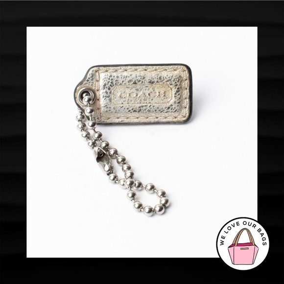 1.5" Small COACH GOLD CRACKLE LEATHER KEY FOB - Picture 1 of 1